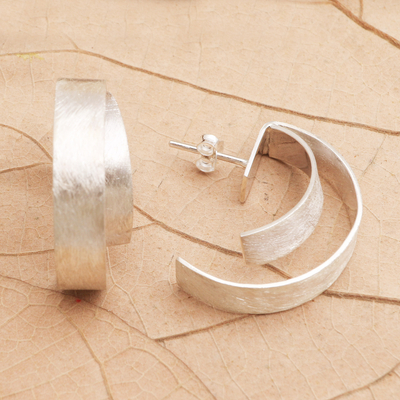 Sterling silver drop earrings, 'Don't Fade Away' - Handmade Sterling Silver Drop Earrings