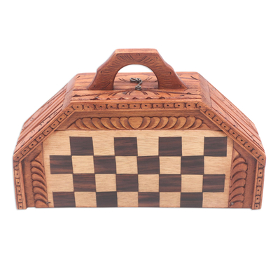 Artisan Crafted Crocodile Wood Chess Set - Mind Games