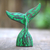 Wood statuette, 'Whale Tale in Green' - Green Albesia Wood Whale Tale Statuette (image 2b) thumbail