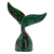 Wood statuette, 'Whale Tale in Green' - Green Albesia Wood Whale Tale Statuette (image 2c) thumbail