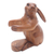Wood wine bottle holder, 'Bunny Hug' - Hand Crafted Suar Wood Rabbit Wine Holder (image 2c) thumbail