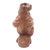 Wood wine bottle holder, 'Bunny Hug' - Hand Crafted Suar Wood Rabbit Wine Holder (image 2e) thumbail