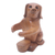 Wood wine bottle holder, 'Puppy Hug' - Handcrafted Suar Wood Dog Wine Holder (image 2d) thumbail