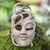 Wood mask, 'Abstract Woman' - Artisan Crafted Hibiscus Wood Mask thumbail