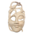 Wood mask, 'Abstract Woman' - Artisan Crafted Hibiscus Wood Mask (image 2a) thumbail