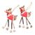 Wood holiday ornaments, 'Rudolf' (pair) - Albesia Wood Holiday Reindeer Ornaments (Pair) (image 2c) thumbail