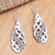 Sterling silver dangle earrings, 'Impossible Dream' - Sterling Silver Braided Dangle Earrings (image 2) thumbail