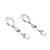 Cultured pearl dangle earrings, 'Right Direction' - Sterling Silver and Cultured Pearl Dangle Earrings (image 2b) thumbail
