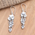 Sterling silver dangle earrings, 'Flourishing Banana Leaves' - Artisan Crafted Sterling Silver Dangle Earrings (image 2) thumbail