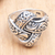 Sterling silver cocktail ring, 'Woven Illusion' - Artisan Crafted Sterling Silver Cocktail Ring (image 2) thumbail