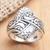 Sterling silver cocktail ring, 'Woven Illusion' - Artisan Crafted Sterling Silver Cocktail Ring (image 2b) thumbail