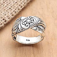 Sterling silver cocktail ring, Protect Nature