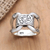 Sterling silver cocktail ring, 'Welcome Unity' - Handcrafted Sterling Silver Cocktail Ring (image 2) thumbail