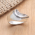 Sterling silver cocktail ring, 'Waving' - Artisan Made Sterling Silver Cocktail Ring (image 2b) thumbail