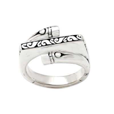 Sterling silver cocktail ring, 'It's Complicated' - Artisan Crafted Sterling Silver Cocktail Ring