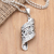 Sterling silver pendant necklace, 'Cold Leaves' - Unisex Sterling Silver Pendant Necklace (image 2) thumbail