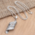 Sterling silver pendant necklace, 'Cold Leaves' - Unisex Sterling Silver Pendant Necklace (image 2b) thumbail