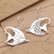 Sterling silver dangle earrings, 'Moorish Fish' - Hand Made Sterling Silver Fish Dangle Earrings (image 2) thumbail