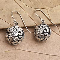 Sterling silver dangle earrings, 'Octopus Legs' - Hand Crafted Sterling Silver Dangle Earrings