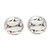 Sterling silver button earrings, 'Simply Woman' - Hand Crafted Sterling Silver Button Earrings thumbail