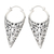 Sterling silver half-hoop earrings, 'Balinese Temple' - Handmade Sterling Silver Half-Hoop Earrings thumbail