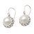 Cultured pearl earrings, 'White Sea' - Cultured Pearl and Sterling Silver Dangle Earrings thumbail