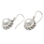 Cultured pearl earrings, 'White Sea' - Cultured Pearl and Sterling Silver Dangle Earrings (image 2b) thumbail