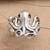 Sterling silver cocktail ring, 'Octopus Friend' - Hand Made Sterling Silver Octopus Ring thumbail