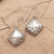 Sterling silver dangle earrings, 'Effortless Style' - Hammered Finish Sterling Silver Dangle Earrings (image 2) thumbail