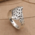 Sterling silver band ring, 'Hero's Journey' - Artisan Crafted Sterling Silver Band Ring (image 2b) thumbail