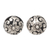 Sterling silver button earrings, 'Balinese Button' - Hand Crafted Sterling Silver Button Earrings thumbail