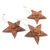 Wood ornaments, 'Sunny Christmas' (set of 3) - Hand Carved Star-Shaped Holiday Ornaments (Set of 3 (image 2c) thumbail