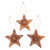 Wood ornaments, 'Star Flower' (set of 3) - Hand Made Floral Holiday Ornaments (Set of 3) thumbail