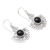 Onyx dangle earrings, 'Midnight in Bali' - Onyx and Sterling Silver Dangle Earrings