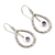 Amethyst dangle earrings, 'Purple Inside' - Amethyst and Sterling Silver Dangle Earrings