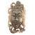Wood mask, 'Queen of the Jungle' - Hand Carved Hibiscus Wood Mask thumbail