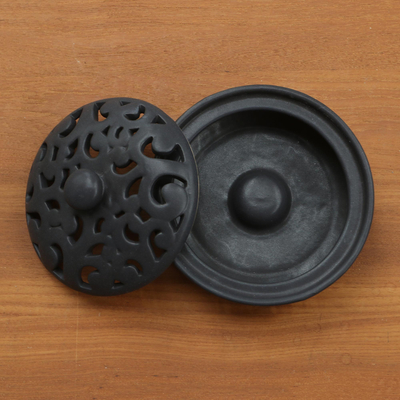 Keramik-Mückenspulenhalter - schwarzer Keramik-Mückenspulenhalter