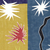Pañuelo de seda, 'Signo de estrella' - Pañuelo de seda con motivo de estrella balinesa