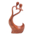 Wood statuette, 'Sway with Me' - Hand Made Heart-Themed Suar Wood Sculpture (image 2c) thumbail