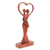 Estatuilla de madera - Escultura romántica hecha a mano en madera de suar.