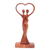 Wood statuette, 'Falling in Love' - Hand Crafted Romantic Suar Wood Sculpture