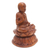Holzskulptur - Meditierende Buddha-Skulptur aus Suar-Holz