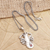 Garnet pendant necklace, 'Scuttle' - Garnet Lobster Pendant Necklace (image 2b) thumbail
