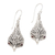 Amethyst dangle earrings, 'All Knowing' - Amethyst and Sterling Silver Owl Dangle Earrings