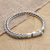 Men's sterling silver chain bracelet, 'Cult Classic' - Men's Sterling Silver Naga Chain Bracelet (image 2b) thumbail