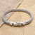 Men's sterling silver chain bracelet, 'Braided Style' - Men's Hand Made Sterling Silver Bracelet (image 2) thumbail