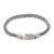 Men's sterling silver chain bracelet, 'Braided Style' - Men's Hand Made Sterling Silver Bracelet thumbail