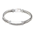 Men's sterling silver pendant bracelet, 'Silver Gentleman' - Men's Sterling Silver Cuban Link Chain Bracelet thumbail