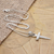 Men's sterling silver pendant necklace, 'Crossed Lines' - Men's Sterling Silver Cross Pendant Necklace (image 2b) thumbail