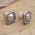 Sterling silver button earrings, 'Must-See TV' - Hand Made Sterling Silver Button Earrings (image 2b) thumbail